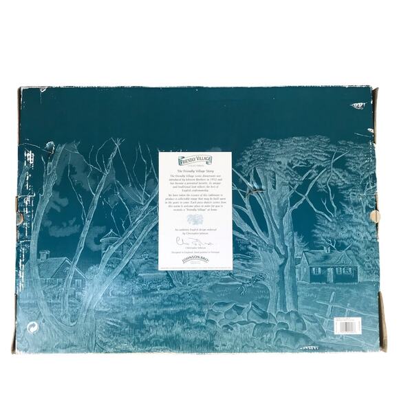 Johnson Bros Friendly Village 3D Embossed Turkey Platter 18.5” Large 90s In Box - Picture 8 of 11